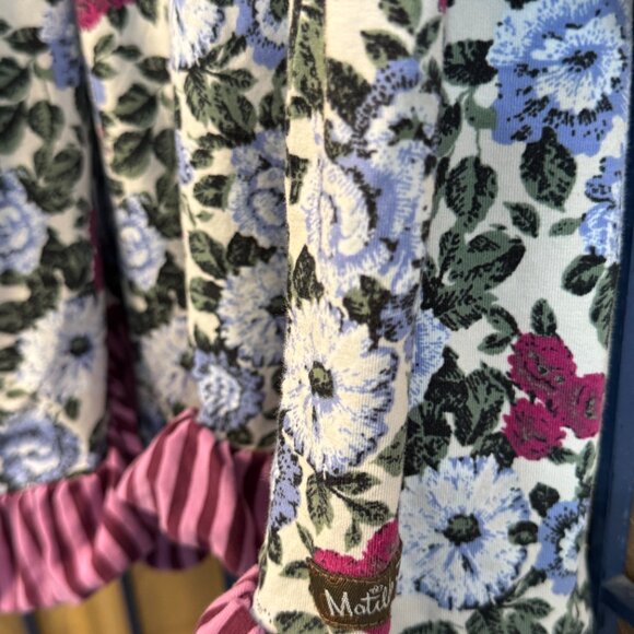 Matilda Jane “Garden” Long Sleeve Striped Floral Dress – Size 14 - Picture 4 of 8